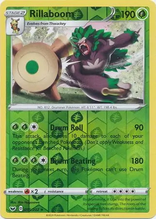 Sword & Shield Rillaboom #15/202 reverse holo